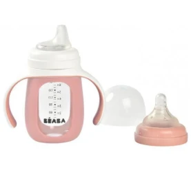 Biberon de învatare 2in1 Beaba 4 luni+ 210 ml Old Pink cumpăra în Chișinau. Foto 3