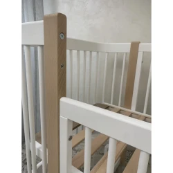 Детская кроватка Кузя Элза Белый на маятнике купить в Кишиневе. Фото 2