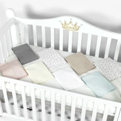 Простынь на резинке PernaMea Звезды Серый, 120x60 см купить в Кишиневе. Фото 3