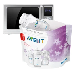 Pungi reutilizabile pentru sterilizare în cuptorul cu microunde Philips Avent, 5 buc. cumpăra în Chișinau. Foto 1