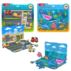 Развивающий пазл Puedo Dynamic Puzzle Traffic&Ocean,17 элементов в асс. купить в Кишиневе. Фото 1