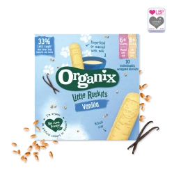Biscuiți Organix Vanilla Little Ruskits (6 luni+), 60 g cumpăra în Chișinau. Foto 1