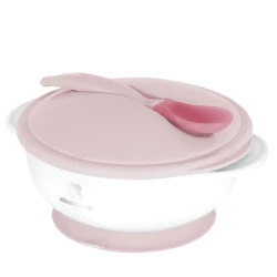 Bol cu ventuză și lingură cu senzor de căldură Kikkaboo Pink, 250 ml cumpăra în Chișinau