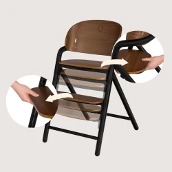 Стульчик для кормления 3 в 1 Lionelo Celia Black Wood купить в Кишиневе. Фото 4