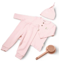 Комплект из 3 штук BabyCosy Bamboo Pink (6-9М) купить в Кишиневе. Фото 2
