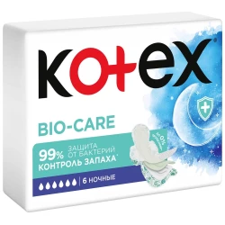 Absorbante Kotex Bio Care Night, 6 buc. cumpăra în Chișinau. Foto 1