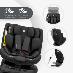 Автокресло 40-150 см (i-Size) Isofix KikkaBoo i-Defend Black, поворотное 360 купить в Кишиневе. Фото 5