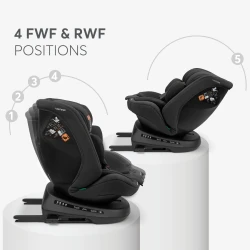 Автокресло 40-150 см (i-Size) Isofix KikkaBoo i-Defend Black, поворотное 360 купить в Кишиневе. Фото 6