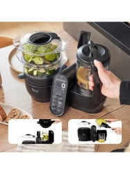 Aparat de gatit robot de bucătărie multifuncțional 5 in 1 Babymoov Nutribaby (+) XL Mineral Black cumpăra în Chișinau. Foto 3