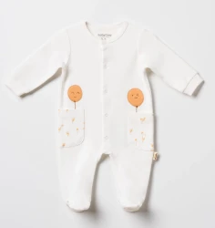 Комбинезоны BabyCosy Ivory & Orange, 2 шт. (1-3М) купить в Кишиневе. Фото 4