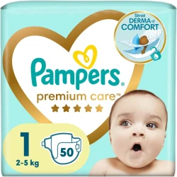 Scutece Pampers Premium Care New Baby 1 (2-5 kg), 50 buc. cumpăra în Chișinau. Foto 1