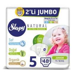 Scutece Sleepy Natural Ultra Sensitive Jumbo Junior 5 (11-18 kg), 48 buc. cumpăra în Chișinau. Foto 2