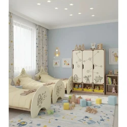 Детская кровать Tisam Cosmos Star Ivory, 143x63 см купить в Кишиневе. Фото 3
