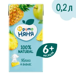 Suc mere-ananas ФрутоНяня (6 luni+), 200 ml cumpăra în Chișinau. Foto 3
