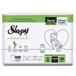 Scutece-chiloței Sleepy Natural Midi 3 (4-9 kg), 34 buc. cumpăra în Chișinau. Foto 1