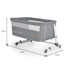 Pătuc Co-sleeper 2 in 1 Moni Day n Night Grey cumpăra în Chișinau. Foto 5