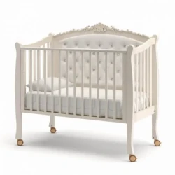 Детская кроватка на колесах Жанетт New Gandylyan ваниль купить в Кишиневе