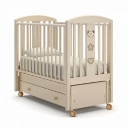 Детская кроватка качалка с ящиком (на колесах) Gandylyan Дени Люкс слоновая кость купить в Кишиневе