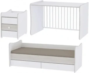 Patut transformabil Lorelli Maxi Plus New White Vintage Grey cumpăra în Chișinau. Foto 2