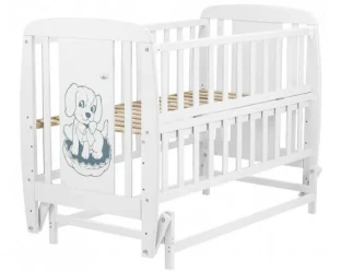 Кроватка детская Дубок Собачка Белый на маятнике купить в Кишиневе. Фото 3