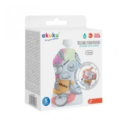 Pouch reutilizabile Akuku 150 ml, 5 buc cumpăra în Chișinau. Foto 3