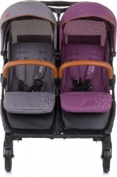 Коляска для двойни Chipolino Passo Doble Lilac Platinum купить в Кишиневе. Фото 3