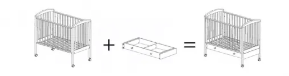 Patuc pe roti cu sertar Deni Lux Gandylyan vanilie cumpăra în Chișinau. Foto 2