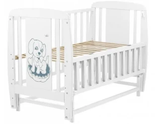 Кроватка детская Дубок Собачка Белый на маятнике купить в Кишиневе. Фото 2