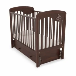 Детская кроватка на маятнике с ящиком Gandylyan Джулия орех купить в Кишиневе