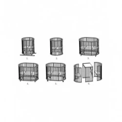 Детская кроватка Oliver Gabriella Plus 6 в 1 Слоновая кость купить в Кишиневе. Фото 2