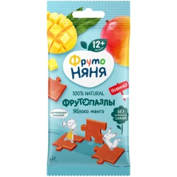 Кусочки фруктовые ФрутоНяня Фрутопазлы Яблоко-Манго (12 мес.+), 20 гр купить в Кишиневе. Фото 1