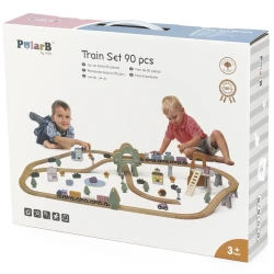Set construcție Viga Train Set, 90 elemente cumpăra în Chișinau. Foto 1