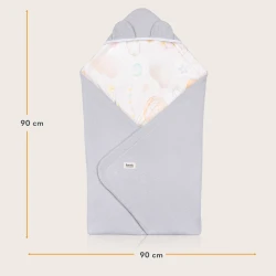 Păturica pentru scoica auto Lionelo Travel Grey Balloon, 90x90 cm cumpăra în Chișinau. Foto 9