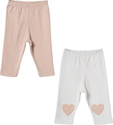 Штанишки BabyCosy Heart Beige & Ivory, 2 шт. (3-6М) купить в Кишиневе. Фото 1