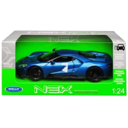 Коллекционный автомобиль Welly Ford GT 2017 1:24 Blue купить в Кишиневе. Фото 7