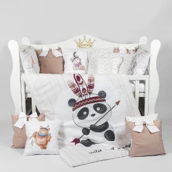 Lenjerie de pătuț 8 piese PernaMea Premium Panda cumpăra în Chișinau. Foto 1