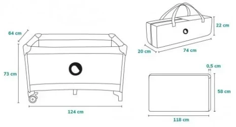 Patut pliabil Lionelo Stefi Blue Navy cumpăra în Chișinau. Foto 8