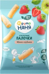 Bastonase crocante ФрутоНяня cu porumb, mar si capsune (12 luni+), 20 gr cumpăra în Chișinau. Foto 1