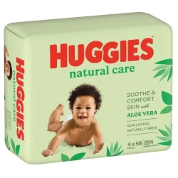 Влажные салфетки Huggies Natural Care, 224 шт. купить в Кишиневе. Фото 1