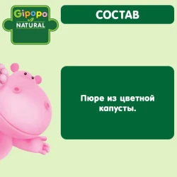 Пюре Gipopo из цветной капусты (5 месяцев+), 80 г купить в Кишиневе. Фото 4