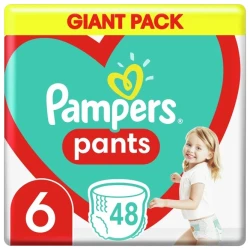 Подгузники-трусики Pampers Pants 6 (15+ кг), 48 шт. купить в Кишиневе. Фото 1