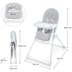 Стул для кормления KinderKraft Binci Light Grey купить в Кишиневе. Фото 4