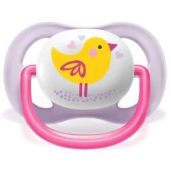 Симметричная ортодонтическая пустышка из силикона Philips Avent Ultra Air Animals Girl (0-6 мес.), 2 шт. купить в Кишиневе. Фото 6
