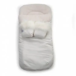 Husa de iarna pentru carucior Twins Silver White cu manusi 80x40 cm cumpăra în Chișinau. Foto 1