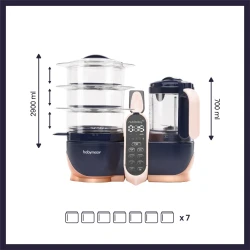 Прибор для приготовления пищи многофункциональный кухонный робот 5 в 1 Babymoov Nutribaby (+) XL Blue купить в Кишиневе. Фото 3