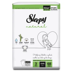 Scutece Sleepy Natural Ultra Sensitive Jumbo Midi 3 (4-9 kg), 68 buc. cumpăra în Chișinau. Foto 1