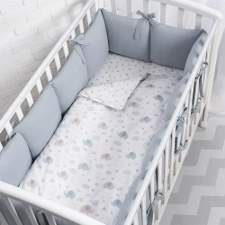 Бортики в кроватку Perina Soft Cotton Голубой, 360x29 см купить в Кишиневе. Фото 2