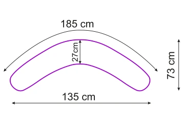 Подушка для беременных PernaMea форма-V c наволочкой Bulina Ivory, 135 см купить в Кишиневе. Фото 5