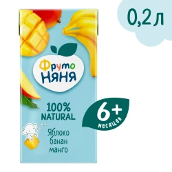 Suc mere-banana-mango ФрутоНяня (6 luni+), 200 ml cumpăra în Chișinau. Foto 7