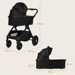 Коляска 2 в 1 Lionelo Layla Black Onyx купить в Кишиневе. Фото 29